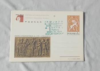 Pocztówka: Św. Wyst. Filat. Poznań73. Pieczęć Zjazd Wych. Liceum Asyka Kal.