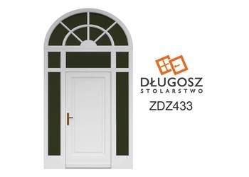 Drzwi DŁUGOSZ zewnętrzne duże łukowe naświetla Willa Parkowa MG dworek