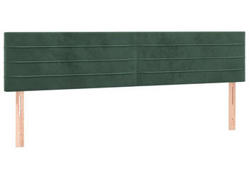 Zagłówki do łóżka 2 szt ciemnozielony 100x5x78/88cm aksamit WM-346197