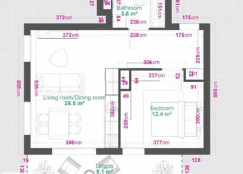 Oferta sprzedaży mieszkania 41.3m2 2-pokojowe Kielce