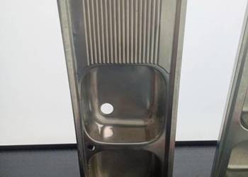 Zlewozmywak dwukomorowy-aluminiowy z ociekaczem 2 sztuki