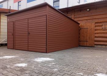 Garaż blaszak brama dwuskrzydłowa na wymiar
