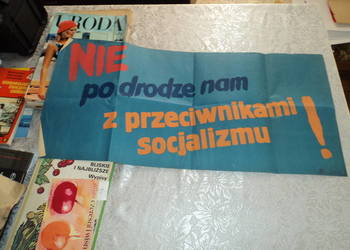 PRL plakat propagandowy z lat 80-tych