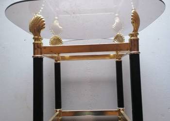 Stolik szklany kawowy stelaż metalowy.