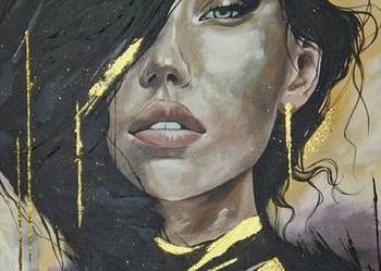 Nowoczesny obraz Kobiecy portret 80x60cm