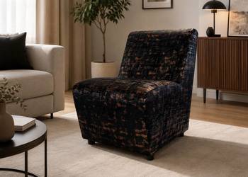 Autorska pufa tapicerowana / nowoczesny fotel lounge / handmade