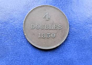 Stare monety 4 doubles 1830 Guernsey