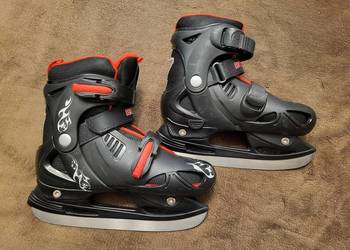 Super Łyżwy BatSport Regulowane S (34-37) – prawie nowe! Gotowe na Lód