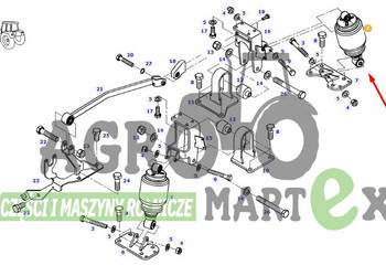 G931502200130, 931502200130 AMORTYZATOR KABINY RH AGCO
