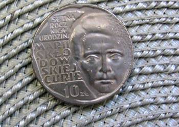 Polska 10 Zł 1967r - 100 Rocznica Urodzin Mari Skłodowskiej-Curie
