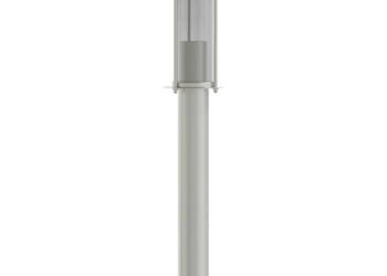 Lampy ogrodowe na słupku 3 szt. srebrne 60 cm stal WM-4006350