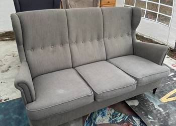 Sofa IKEA STRANDMON 3-osobowa – ciemnoszara, w dobrym stanie