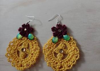 Ananasy kolczyki 5 x 7 cm