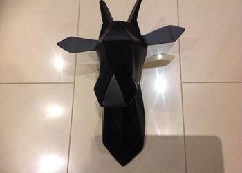 Piękna Dekoracja Ścienna Czarna Głowa Żyrafy Żyrafa 3D j Nowa