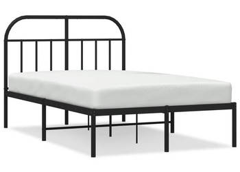 Łóżko Metalowe Czarne Rama Łóżka Ze Stelażem 120x200 cm WM-353633