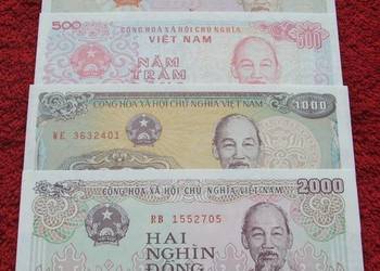WIETNAM Kolekcjonerskie Banknoty Zestaw - 4 sztuki UNC