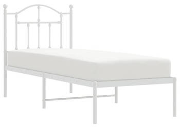 Łóżko Metalowe Białe Rama Łóżka Ze Stelażem Biała 75x190 cm WM-353478