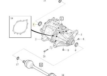 VOLVO V60 V90 XC60 XC90  uszczelniacz półosi prawy tył erad OE