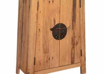 Szafka do łazienki, lite drewno sosnowe, 59x32x80 cm（246037）