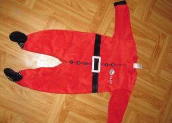 Polarowy pajacyk kombinezon mikołaj 6-9 msc 74 cm 9,5kg kost