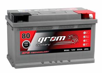Akumulator GROM EFB START&STOP 80Ah 730A Prawy Plus niski