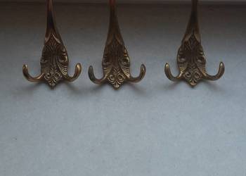 wieszaki mosiężne 3 sztuki