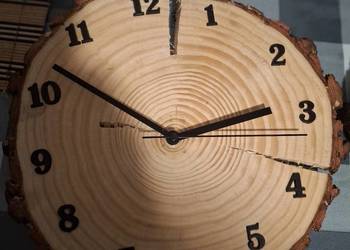 Zegar z plastra drewna średnica 30cm