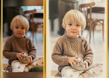 Portret Cyfrowy AI na zamówienie – Wydruk, Rama, Plik – Stała Cena!