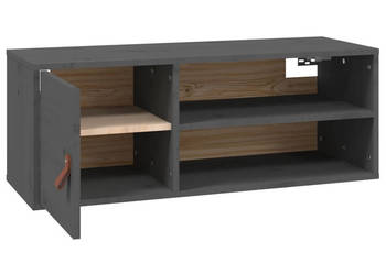 Szafka ścienna szara 80x30x30 cm lite drewno sosnowe WM-818389