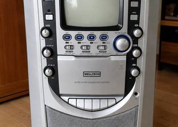 WELLTECH – sprzęt do karaoke z ekranem, CD i kasetą