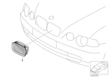 Krata wlotu powietrza lewa - BMW 51138208489