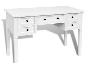 vidaXL Biurko z 5 szufladami, białe(SKU:241533)