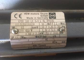 Silnik 2 biegowy 710/1440 0,65/2,5 KW