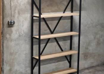 Regał LOFT NA WYMIAR Pancerny DĄB DĘBOWY książki sklepowy mal. PROSZKOWO