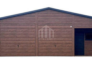 Garaż blaszany 8x6 wiata brama uchylna drzwi okno dach dwuspadowy SO170