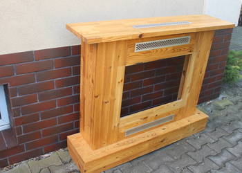 drewniana obudowa kominka