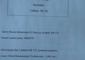 dtr instrukcja obsługi spycharka liebherr PR 722 i inne