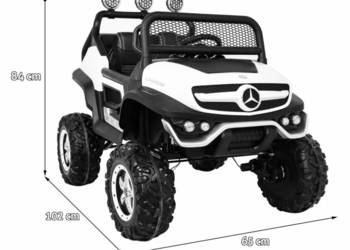 Auto na akumulator Mercedes UNIMOG 4x35W EVA białe