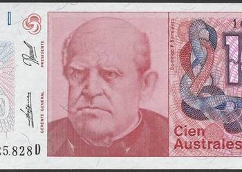 ARGENTYNA 100 AUSTRALES 1989 - STAN BANKOWY UNC