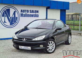 Peugeot 206 CC Klimatronik Skóra Grzane Fotele Sensory Halogeny Komputer A…