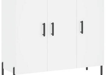 Szafka biała 90x34x80 cm materiał drewnopochodny WM-828116