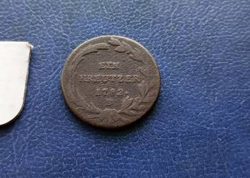Stare monety 1 krajcar 1782 AUstria