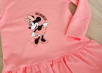 Sukienka babydoll dziewczęca różowa Myszka Minnie 110