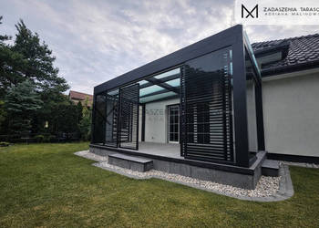 Zadaszenie tarasu | Nowoczesne | Szkło i żaluzje | Producent