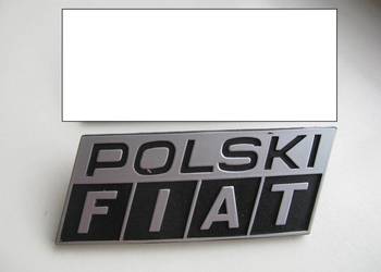 Emblemat logo znaczek POLSKI FIAT. NOWY ORYGINAŁ Polski Fiat 126p przód