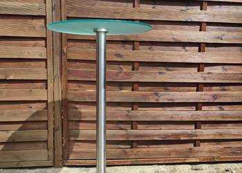 Stół stolik okrągły wysoki szklany bankietowy