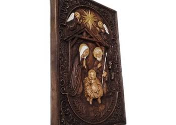 Drewniana Rzeźba „Szopka Betlejemska”3D • Święta Rodzina • Obraz w Drewnie