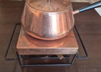 Klimatyczny Zestaw do Fondue / Reget z Miedzi – Vintage, Loft