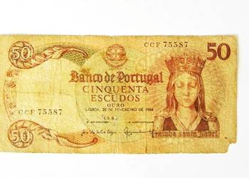 PORTUGALIA 50 ESCUDOS 1964 UNIKAT NUMER P-168a.10 PORTUGALIA 50 ESCUDOS 1964 UNIKAT NUMER P-168a.10