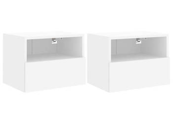 Ścienne szafki TV 2 szt. białe 40x30x30 cm WM-836841